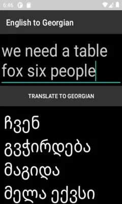 English to Georgian Translator android App screenshot 0